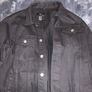 forever 21 black denim jean jacket